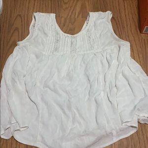 White tank top with lace detailing